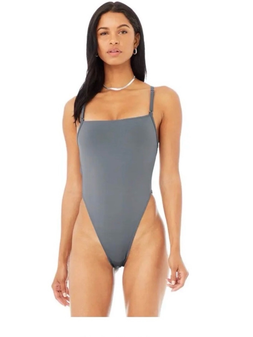 ALO Yoga Thrill Seeker Bodysuit High-Cut Bodysuit In Blue